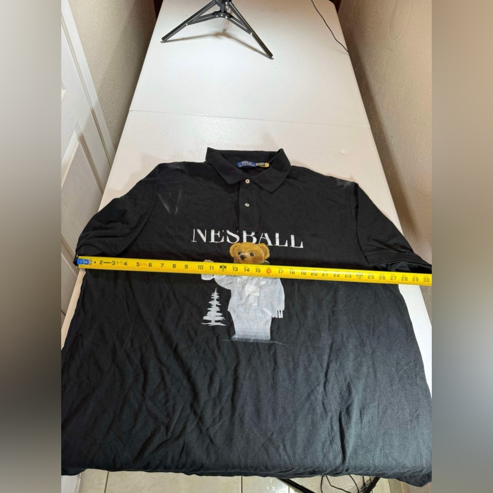 New sample Sz 2XB Black Ralph Lauren polo - Bear graphic - Picture 3 of 10